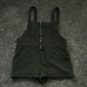 Dark Green Sleeveless Romper